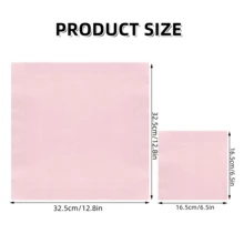 24 片装鸡尾酒餐巾 2 层甜点餐巾折叠 6.5 X 6.5 英寸一次性餐巾适用于晚宴婚礼生日派对新娘周年纪念招待会活动，适合婚礼、新年派对、节日派对（有多种颜色可供选择）