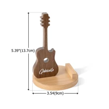 Custom Wooden Guitar Art Ornament, Cell Phone Holder, Engraved Name Desktop Decoration Birthday Gift For Guitar Lover, Stylish, Modern, Customized, Personalized, Unique For Him, Her, Boyfriend, Girlfriend, Dad, Mom, Family, Friends, Anniversary, Valentine's Day, Mother's Day, Homecoming, Christmas, Halloween, Ramadan, Birthday, Father's Day