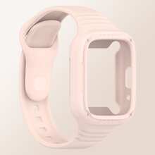 1pc Sport Silicone Case Strap Compatible With Redmi Watch 3 Active Mi Watch 3 Lite Screen Protector Bumper Cover Smartwatch Rubber Band,Suitable Outdoor Rock Climbing And Seaside Walking