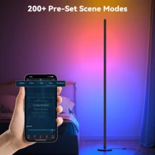 Corner Floor Lamp Smart RGB LED Corner Lamp With App And Remote Control, 16 Million Colors & 68+ Scene, Music Sync, Timer Setting - Ideal For Living Rooms, Bedrooms, And Gaming Rooms - RGBIC - View 5