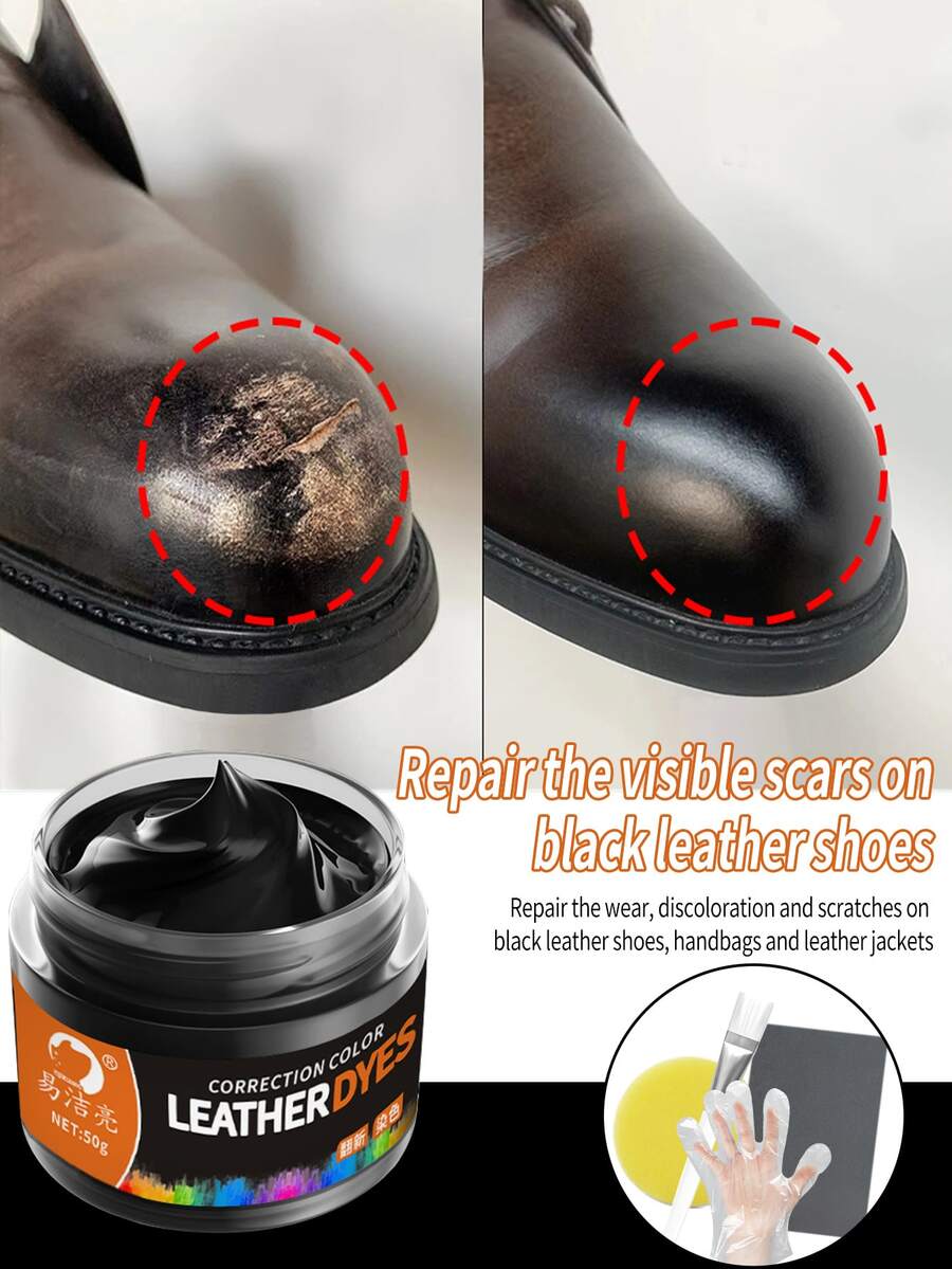 Black Shoe, Leather Sofa And Leather Repair Cream, Ideal For Repairing Worn, Damaged And Faded Leather!
