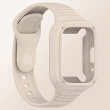 1pc Sport Silicone Case Strap Compatible With Redmi Watch 3 Active Mi Watch 3 Lite Screen Protector Bumper Cover Smartwatch Rubber Band,Suitable Outdoor Rock Climbing And Seaside Walking