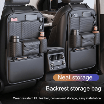 1pc Car Seat Back Storage Bag Car Storage Bag  Car Tissue Box Car Seat Back Storage Rack Car Seat Back Storage Bag