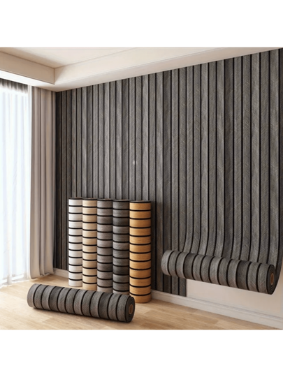 Roll Of Textured Vinyl 3d Wand Stickers Waterproof Self Adhesive Wallpaper.Natural Wood Texture, Durable, Easy To Clean Detachable, Directly Matches DIY Home ation, Ceilings, Partitions Curved