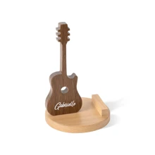 Custom Wooden Guitar Art Ornament, Cell Phone Holder, Engraved Name Desktop Decoration Birthday Gift For Guitar Lover, Stylish, Modern, Customized, Personalized, Unique For Him, Her, Boyfriend, Girlfriend, Dad, Mom, Family, Friends, Anniversary, Valentine's Day, Mother's Day, Homecoming, Christmas, Halloween, Ramadan, Birthday, Father's Day