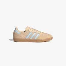 Adidas Originals Samba OG Women's Sneakers, Classic Leather & Suede With Gum Sole, Minimalist Casual Low Top Everyday Sneaker, Versatile Workday Chic Shoe For Fall Outfits, Simple Shoes For Going Out Outfits - core black/sand strata/sky tint - View 5