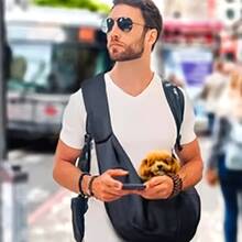 1pc Pet Dog Sling Carrier For 3-10 Lbs Pet,Dog Purse Pouch,Dog Satchel,Reversible Unadjustable/Adjustable Strap Travel Hand-Free Bag Small Puppy Backpack,Pet Shoulder Bag,Cat/Dog Carrier For Outdoor Travel,Small Pet Outdoor Sling Carrier. Cat Carrier Cat Backpack Bike Trailer - Multicolor - View 6