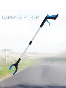 1 件拾取夹，抓取工具，32 英寸可折叠抓取器，适合老年人，加大宽口垃圾拾取器，带强磁尖端轻型垃圾拾取器 - 黑色藍色 - 查看 5