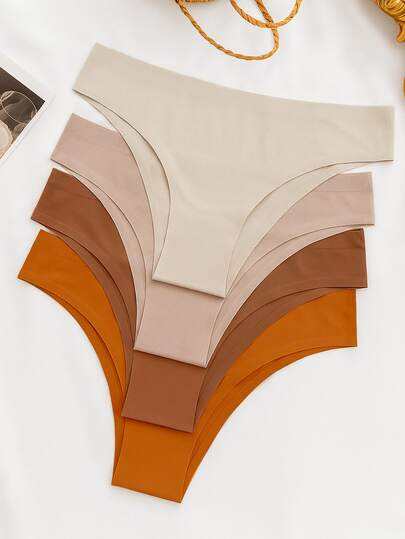 Kit 6 Calcinha Sem Costura Lingerie Feminina - Cores e Kits Variadas