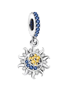 1 buc la modă 925 Sterling Silver Sun, Moon și Stele pandantiv cu două capete pentru brățări de femei brățări brățări DIY bijuterii confecționare și ținută zilnică asortată bijuterii decorare pentru fete înapoi la școală