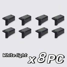 4/8/12/16pcs Solar Powered Garden Ground Lights, Deck Lights, Stair Lights For Outdoor Decoration Of Garden, Yard, Garage, Driveway, Fence - Black - View 14