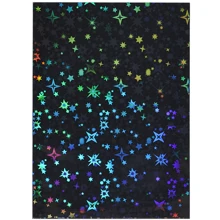 Vorinclex 60 piezas de fundas para cartas con diseño holográfico de estrellas - Diseño de foil con destellos láser, funda protectora de PP sin ácido de 66x91mm - Fundas con diseño de gema rota y escarcha para cartas coleccionables/fundas para cartas de intercambio de PTCG