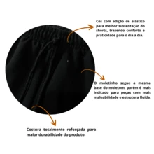 Kit Camiseta Algodão e Bermuda Moletinho Estampada Cry Baby Anjo Conjunto 2 Peças Short Masculino Blusa Tecido Premium - Bordô/Bege - Visão 2