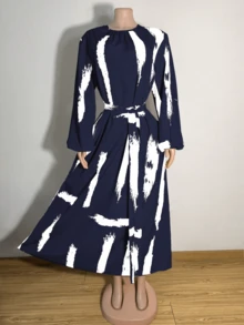 Women Long Sleeve Dress, Simple And Fashionable For Summer - Multicolor - View 1