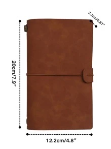 1pc Customized A6 Leather Notebook With Elastic Band, Personalized Text/Name Engraving, Bookmark/Inner Pocket, Retro Soft Cover Diary Notebook, Suitable For Business, University Notes, Journaling, Teacher's Day, Birthday, Valentine's Day, Graduation, Back To School Gifts For Students, Teachers, Friends, Couples, Colleagues, Bosses