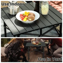 Folding Table,Outdoor & Indoor  Friendly, Sturdy Aluminum Camping Table With Snap-Together Design, Carry Bag Included, Great For Camping, Tailgating, Grilling, Hunting, Outdoor Dining,Fishing..... Gift For Boyfriend,Husband,Parents