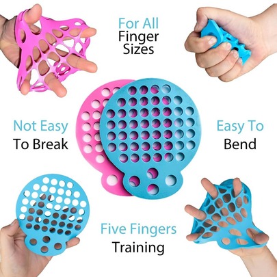 1 peça Exercitador de mão, rede de alongamento de dedos para treino de força de preensão, fabricado em material de silicone premium, equipamento de fitness, exercitador de força de preensão com diferentes níveis de resistência, rede de treino de mão, rede de alongamento profissional para guitarristas