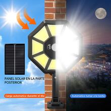 LED Solar Garden Light Outdoor With Motion Sensor And Remote Control, 180° Adjustable Head, Waterproof - Black - View 6