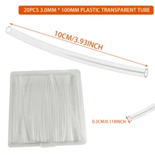Heat Shrink Protective Tube, Transparent Protective Tube Adjustable Circular Protective Sleeve, Used To Shrink Oversized Opening Rings Or Protect Rings From Scratches, Extend Shoelaces And Ropes, Including 10/20 Plastic Transparent Tubes And 1 Plastic Storage Box