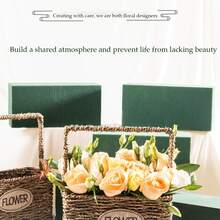 12 件/6 件绿色花卉泡沫块，适用于鲜花和丝绸花 - 非常适合布置、种植和 DIY 工艺材料