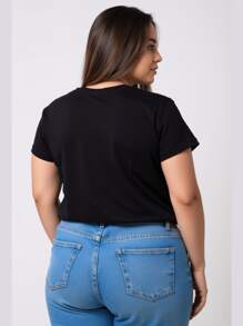 Cropped Plus Size Feminina Casual Moderna Estilosa para o Dia a Dia Estampa New York Athletics