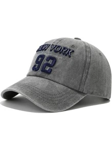 1 Piece NEW YORK ATHLETIC DICISION EMBROIDERY, NUMBER 92 EMBROIDERED BASEBALL CAP, UNISEX HAT, STYLISH CASUAL SUN HAT (5 COLORS TO CHOOSE FROM, BLACK, GRAY, NAVY BLUE, KHAKI, BROWN)