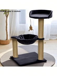 1PC The Multi-Level Cat Tree Tower Provides You With A Super Comfortable Habitat For You To Choose From, With Comfortable Resting Areas, Indoor Cat Scratching Boards, Self Grooming Options, Interactive Hanging Balls, Cat Climbing Frames, Cat Uncles, Multi-Level Cat Rooms, And Cat Nests, Perfect For Cats.