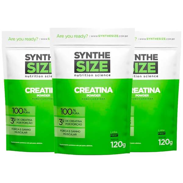 Synthesize Creatina Powder 120g Cada Stand Pouch 100% Pura