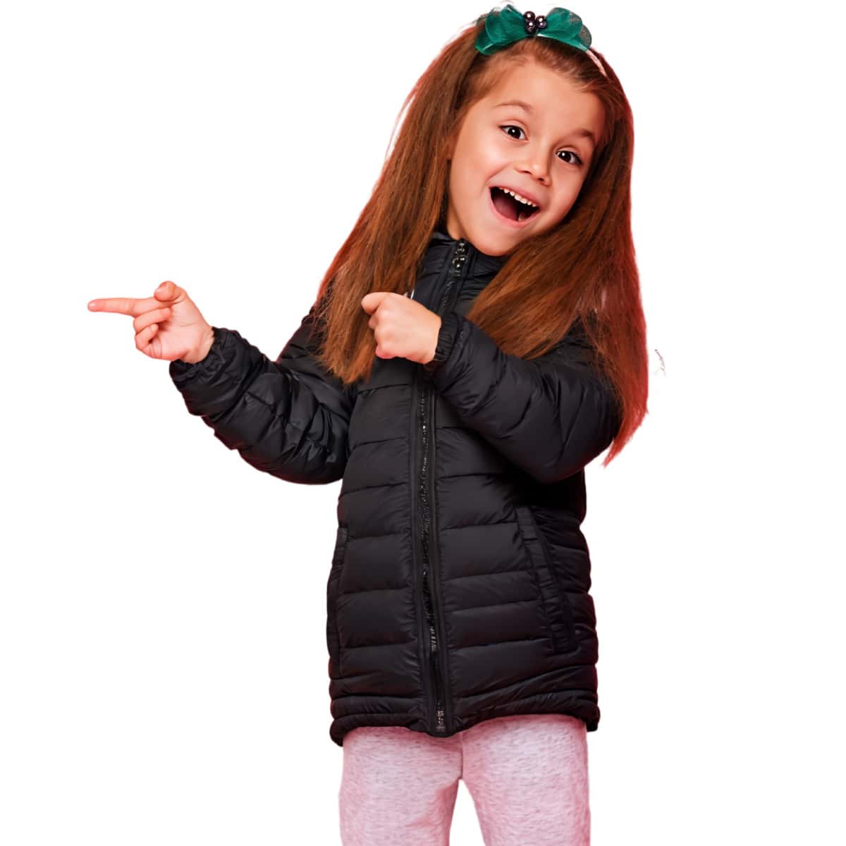 Young Girls Coats - Black - View 1