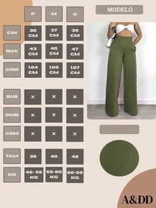 Women's Tailored Pants, High Waist, Pantalone, Sophisticated, Blogger, Elegant, Modern, National Shipping SHEIN 11.11 ADD MODA FEMININA EIRELI - 綠色 - 查看 5