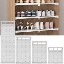 Extendable Closet Shelf, Expandable Wardrobe Storage, Adjustable Extendable Closet Cupboard Storage Organizer Shelf Divider Rack White
