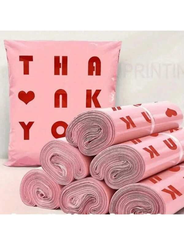 10/15/20/25/30 Pieces Thick Pink Courier Bags, Packaging Bags, Waterproof Clothing Bags, Logistics Mailing Cute Pink Bags, Gift Packaging, Gift Packaging, Christmas Gift Packaging, Valentine's Day Gift Packaging Holiday Gift Packaging