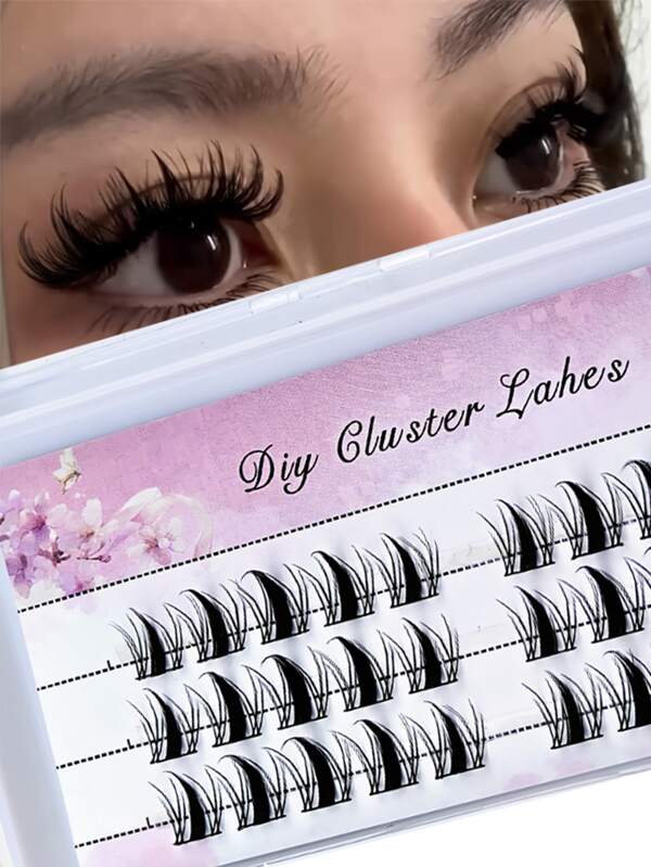 30Pcs Eyelash Clusters C Volume Diy Eyelash Extensions Cat Eye Shape Single Fluffy Thick