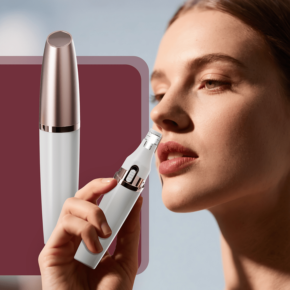 CLIPCLEAN Mini Painless Epilator For Women - Lipstick-Sized Travel Essential, Cordless USB-C Fast Charge | Smooth Skin