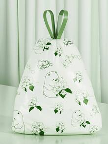 100个结实抽绳小垃圾袋，用于臭虫气味的小垃圾袋，浴室，厨房，卫生间，家庭，办公室和卧室，山茶花无撕裂垃圾袋