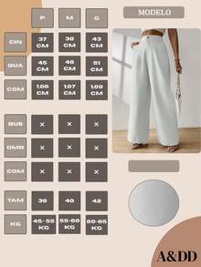 ADD WOMEN'S FASHION - AS1255 Women's Tailored Pants, High Waist, Palazzo, Sophisticated, Blogger, Social, Casual, Elegant, Palazzo Pants, High Waist, With Side Pockets, Romantic Fabric, Flare, Bell Bottom, Wide Leg, Sweatpants, Pants With Belt, Women's High Waist Jeans With Lycra Cotton Polyester Elastane, Premium Black Skinny Pants Women's High Waist With Lycra Elastane Black Jeans Black Twill Pants Women's Skinny Crepe Mesh Pants With Lined Belt High Waist Slim Quality, Women's Pants, Tailoring, Pantyhose, Crepe Pants, Jeans, Jogger, Denim Jacket, Linen, Women's Wide Leg Pantaloons, Monsca Zipper, Women's High Waist Jeans To The Navel With Elastane Lycra Women's Clothing, Wide Leg Pants, Duna With Modern, Stylish, Light, Comfortable, National Shipping, SHE Discounts (IN) - 白色 - 查看 6