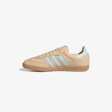 Adidas Originals Samba OG Women's Sneakers, Classic Leather & Suede With Gum Sole, Minimalist Casual Low Top Everyday Sneaker, Versatile Workday Chic Shoe For Fall Outfits, Simple Shoes For Going Out Outfits - core black/sand strata/sky tint - View 8