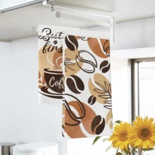 Juego de 2/4/6/48 paños de cocina "Pero primero, café". Toallas de mano para secar granos de café con diseño bohemio, abstracto y vegetal. Decoración moderna y minimalista para la cocina del hogar. - SJ-146 - Ver 5