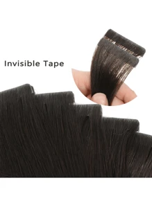 Invisible Tape In Hair Extensions Human Hair Seamless Injected Hand-Tied Pro Virgin Human Hair Tape Ins Balayage 10PCS(1#,2#,18P613#,60#) - S60 - View 10