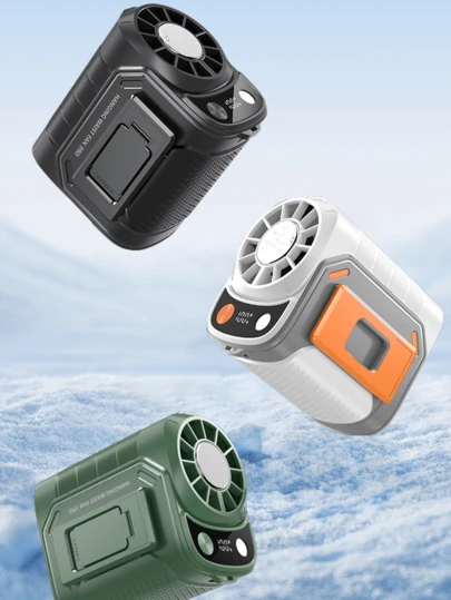 6000mAh Rechargeable Waist Hanging Portable Fan, High-Speed Cooling, 4-15 Hours Runtime, Multiple Colors Available, Includes Data Cable & Manual, Supports Universal Type-C Charging, Outdoor Portable Waist Fan, Great Back-To-School Gift For Students