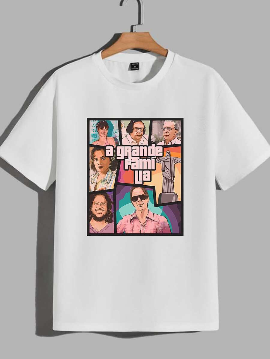 The Grand Family Brazil T-Shirt The Grand Family Men's Women's 100% Cotton Thread 30.1 - 白色 - 查看 1