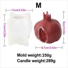 Molde de silicona con diseño artístico de granada agrietada de 3 tamaños, reutilizable para hacer velas aromáticas DIY y arte de yeso, regalos y decoración del hogar - Blanco - Ver 14