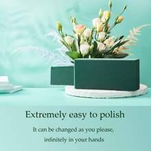 12 件/6 件绿色花卉泡沫块，适用于鲜花和丝绸花 - 非常适合布置、种植和 DIY 工艺材料