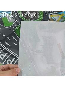 1pc City Traffic Game Mat, Thin, Non-Fuzzy, Large Size Non-Woven Fabric Game Mat, Waterproof And Moisture-Proof, Children's Toy Car Interactive Route Map, Room Decor, Educational Tool, Halloween And Christmas Gift, Made Of Non-Woven Fabric And Plastic. This Product Is Relatively Smooth When Placed On The Floor (Except For Small Cars), Children's Toys, Toys, Boys' Toys - Multicolor - View 13