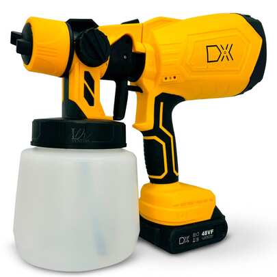 Pulverizador Pistola De Tinta 21v Ou 48v Sem Fio 800ml Duas Baterias Recarregável
