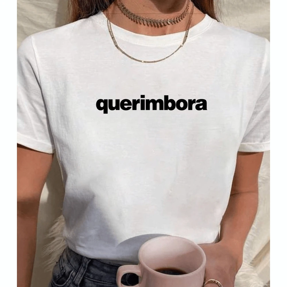 Women's T-Shirt Funny Phrases Shirt Basic Minimalist Blouse 100% Cotton - trắng - Xem 1