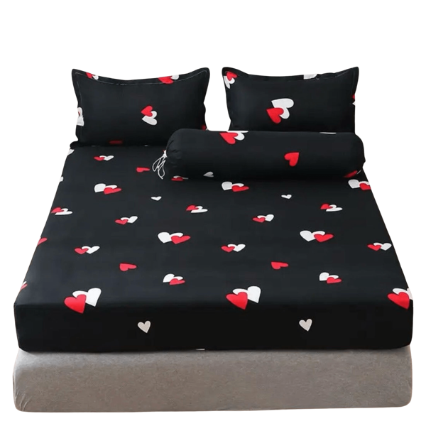 Jogo de Cama Lençol Queen 03 Peças Microfibra Estampado Diversas Estampas Sortidas