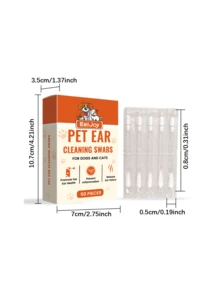 Bețișoare de curățare a urechilor pentru animale de companie, îndepărtarea delicată a cerii din urechi și a mirosurilor de la pernuțe de labă pentru pisici și câini