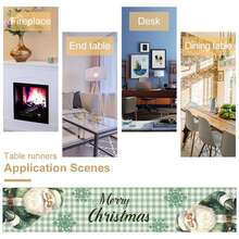 1 Stück/270 Stücke Weihnachtstischläufer, Grüner Weihnachtsmann Hut Design Element Tischläufer, Polyestermaterial, 30x180cm, Weihnachten Familien Party, Restaurant Wohnzimmer Tischdekor, Innen- und Außenbereich Esszimmertisch Dekoration, Raumdekoration, Heimdekoration, Küche, Dekorativer Stil, Küchendekoration, Wohnaccessoires, Weihnachtsdekoration - Grüner Hut Weihnachtsmann - Übersicht 5