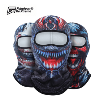 Fabulous Be Xtreme Skeleton Pattern Party Head Cover, 3D Print Balaclava Hat, Breathable Moisture-Wicking Outdoor Sports Cycling Face Mask
